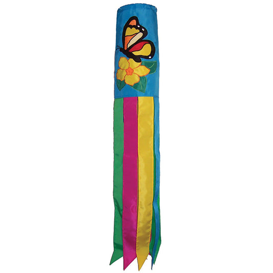 Butterfly Applique Windsock; Polyester