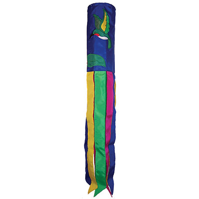 "Hummingbird" Applique Windsock; Polyester