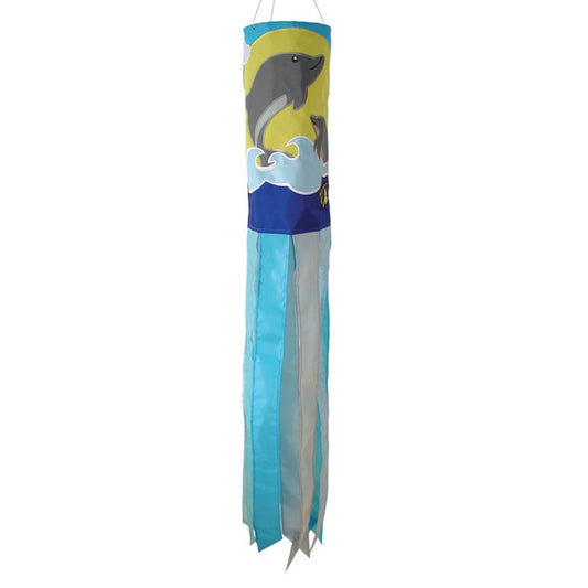Dolphin Applique Windsock; Polyester