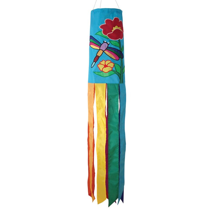 "Dragonfly" Applique Windsock; Polyester