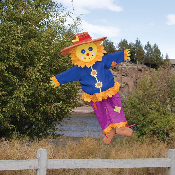 Autumn Scarecrow Wind Friend Seasonal Windsock; Polyester