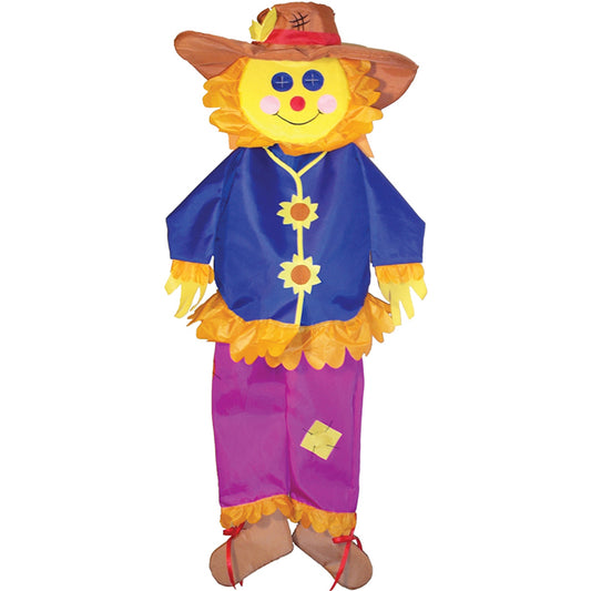 Autumn Scarecrow Wind Friend Seasonal Windsock; Polyester