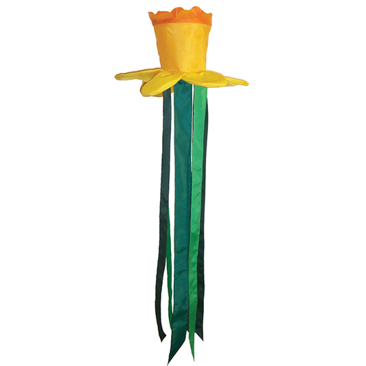 "Spring Daffodil" Applique Windsock; Polyester
