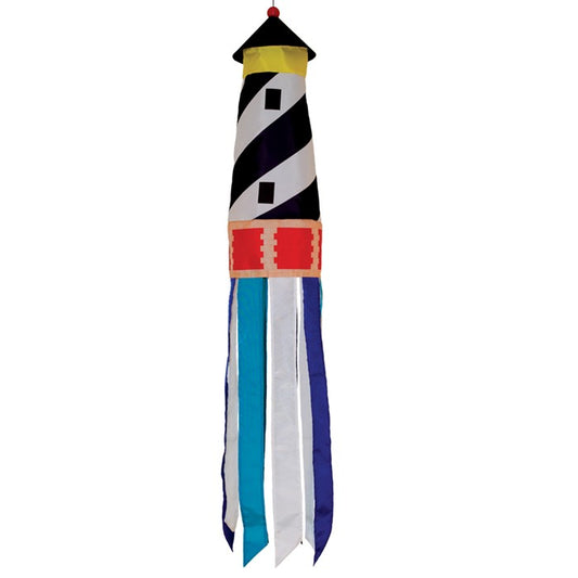 3D Lighthouse Applique Windsock; Polyester