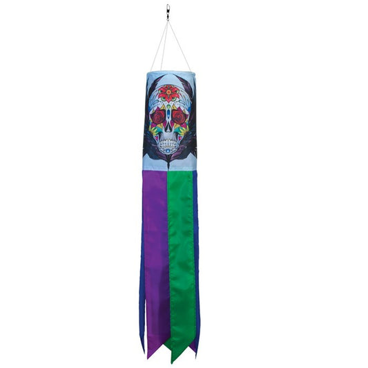 30" Sugar Skull Tube Windsock