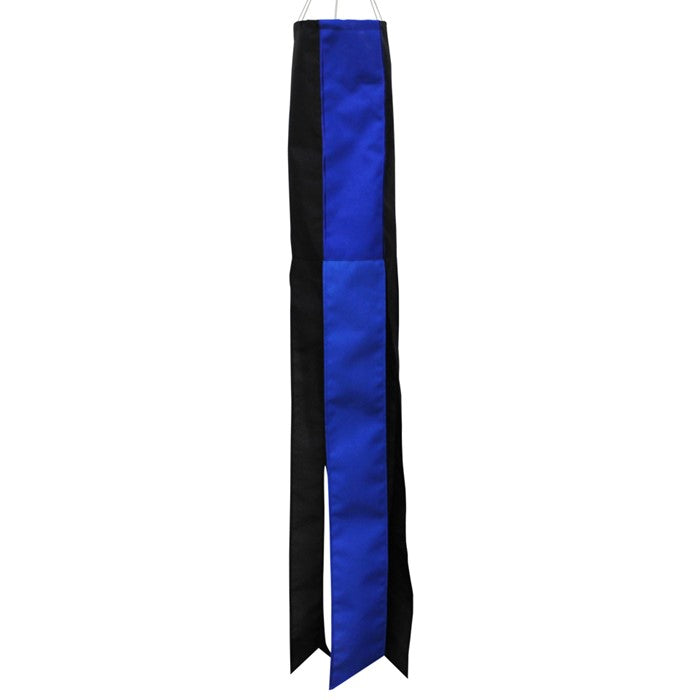 Thin Blue Line Applique Windsock; Polyester