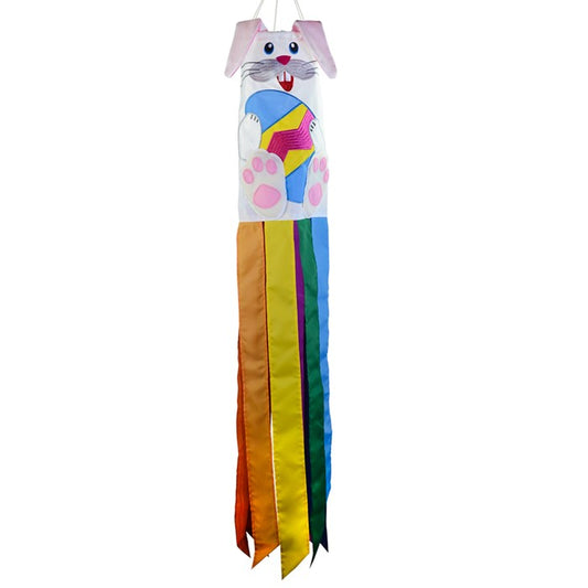 Easter Bunny Seasonal Applique Windsock; Nylon