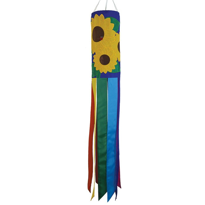 "Sunflowers" Applique Windsock; Polyester