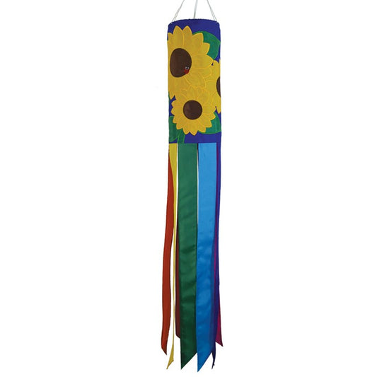 "Sunflowers" Applique Windsock; Polyester