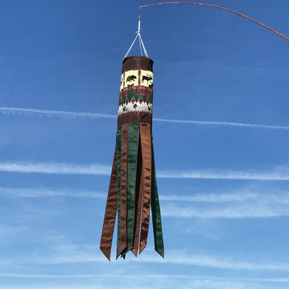 Rustic Lodge Applique Windsock; Polyester