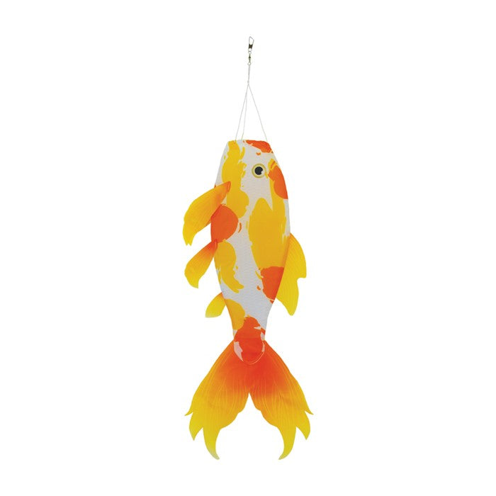 "Realistic Yellow Koi Fish" Windsock; Polyester
