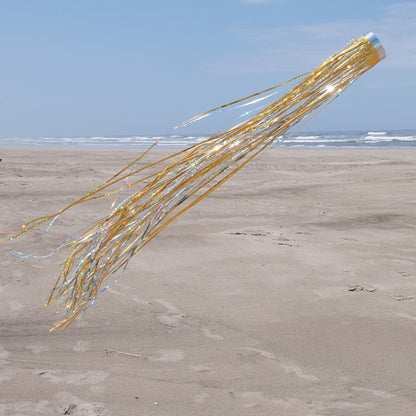 Gold Holographic Windsock; Mylar