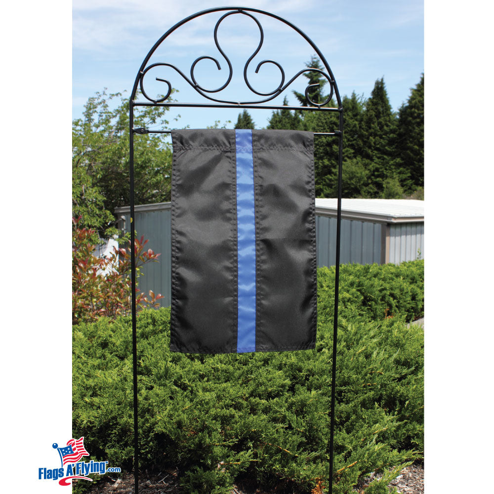 Thin Blue Line Garden Flag; Nylon