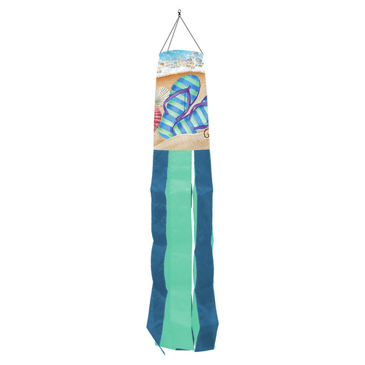 "Summer Day in the Sun" Printed Seasonal Windsock; Polyester