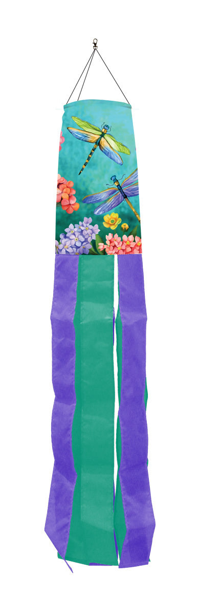 Dragonfly Floral Windsock