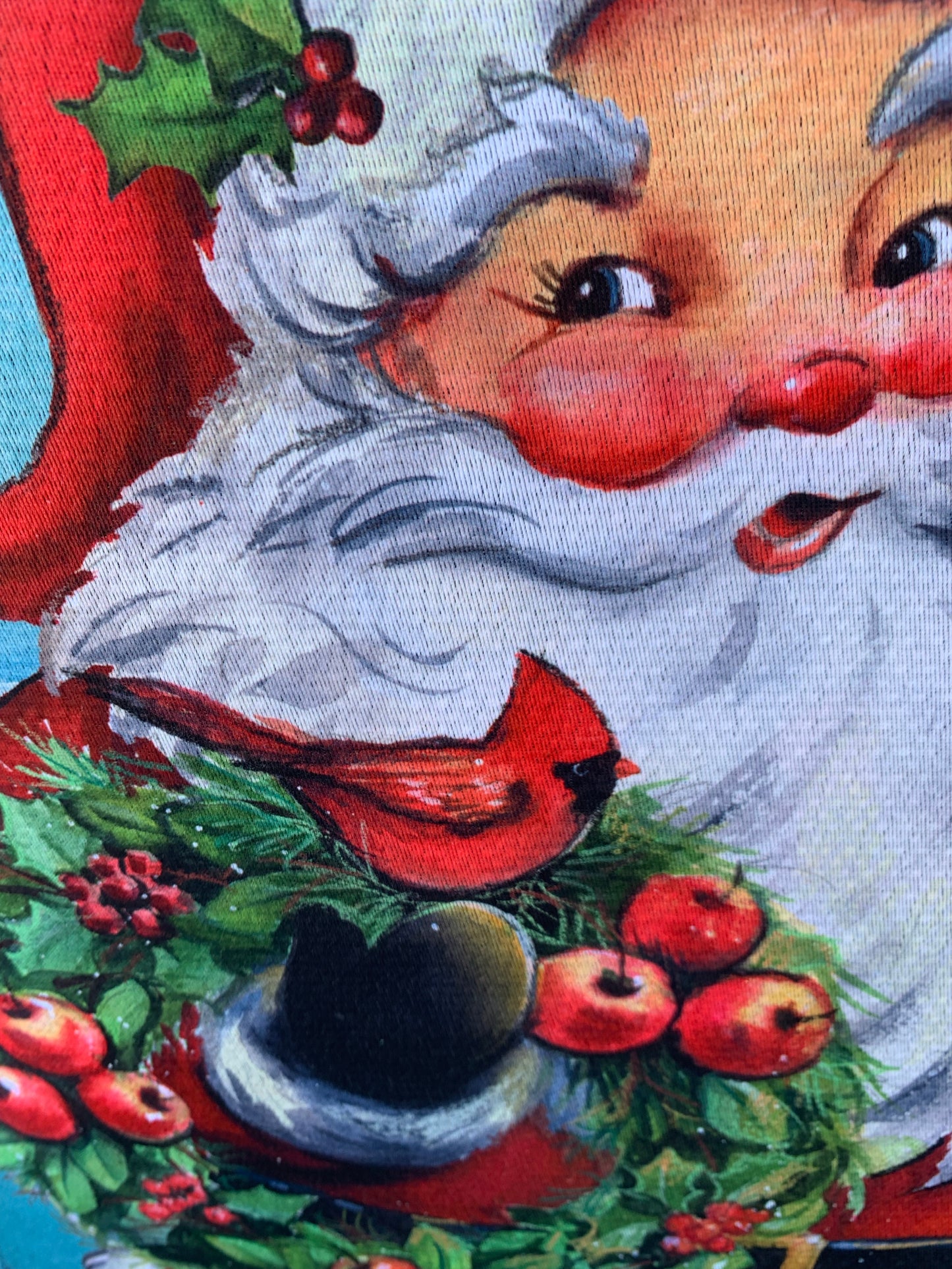 Santa Claus is Coming Printed Textured Suede Garden Flag; Polyester 12.5"x18"